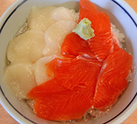 菊水食堂 帆立・サーモン丼